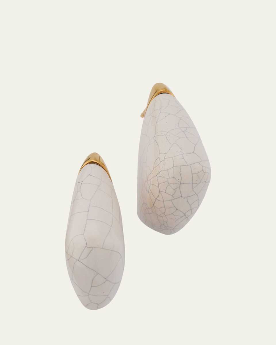 Small Fin Ceramic Earrings